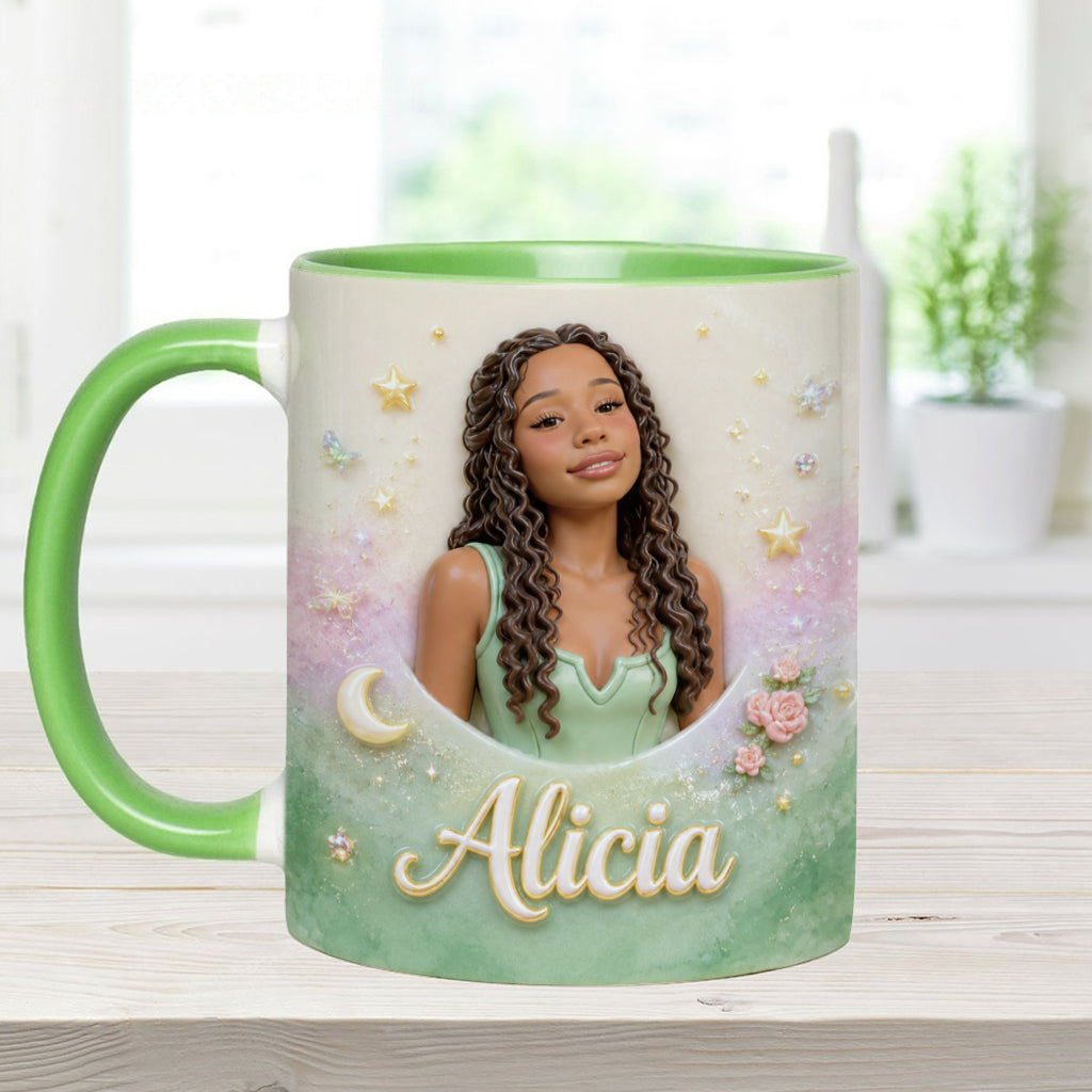 Dreamy Fairy Dust - Personalized Flying Fairy Accent Mug With Charms