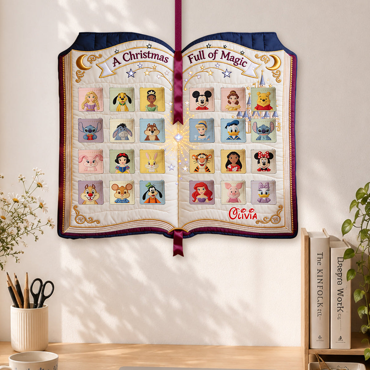 A Christmas - Personalized Mouse Fabric Advent Calendar