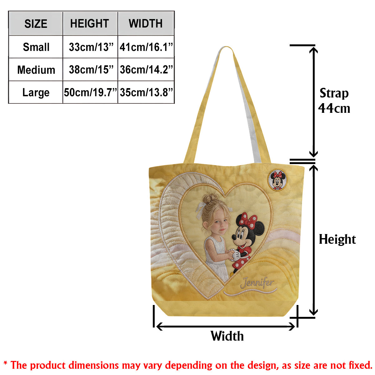 Magic Friends - Personalized Mouse Quilted Tote Bag