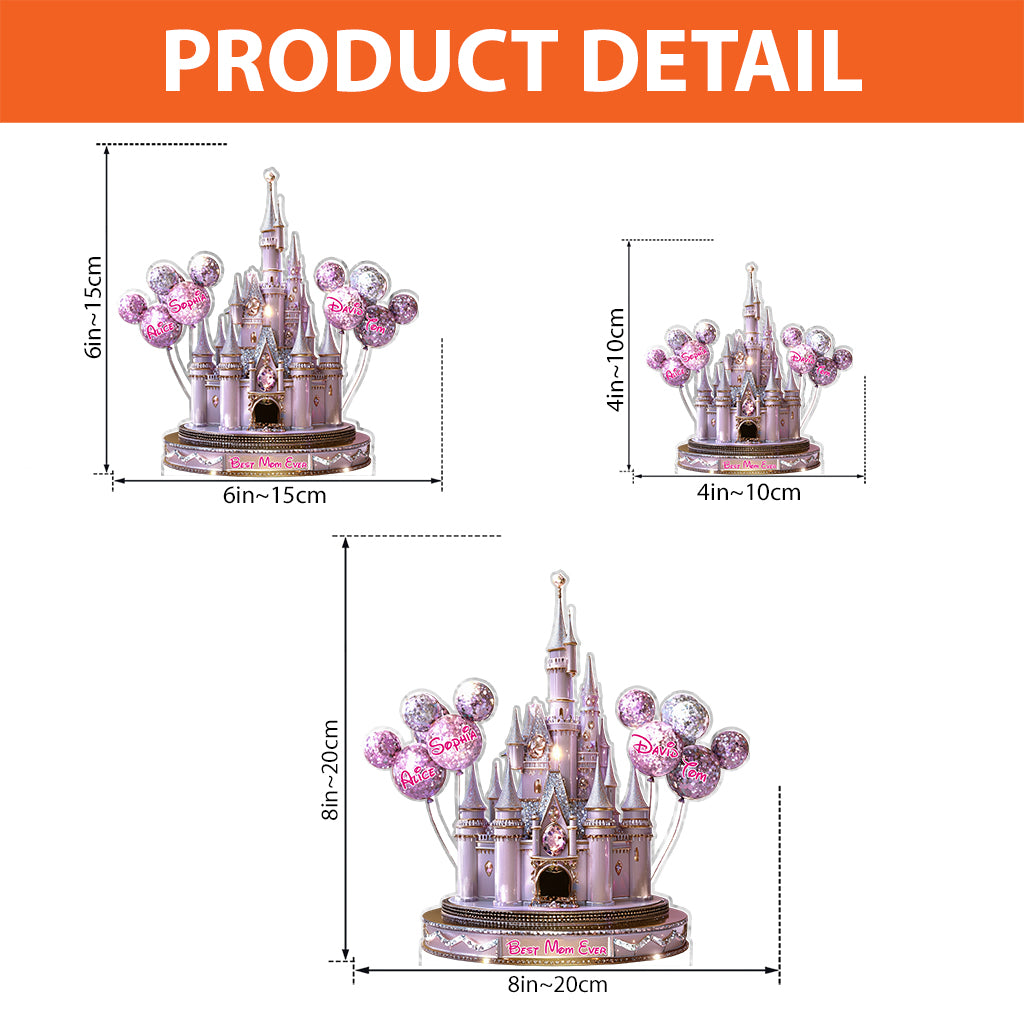 Magical Castle Gift For Mom, Grandma - Personalized Mouse Custom Shaped Acrylic Plaque