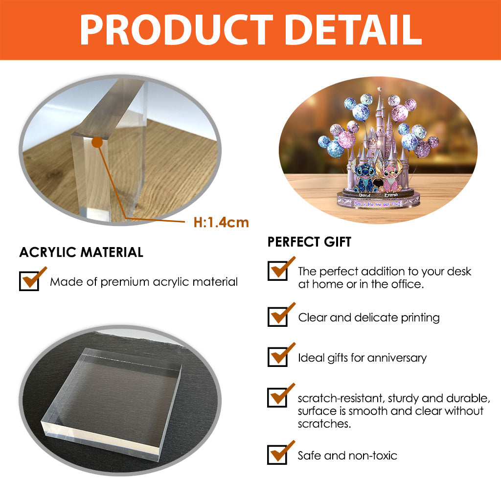 You & Me - Personalized Ohana Custom Shaped Acrylic Plaque