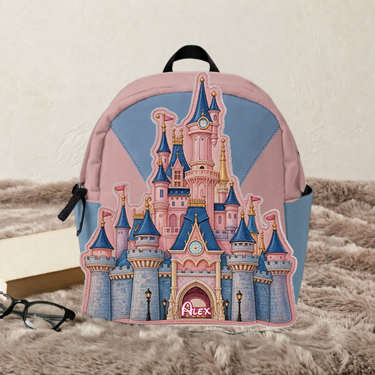 The Magical Castle - Personalized Dream Trip Changeable Leather Patch Backpack