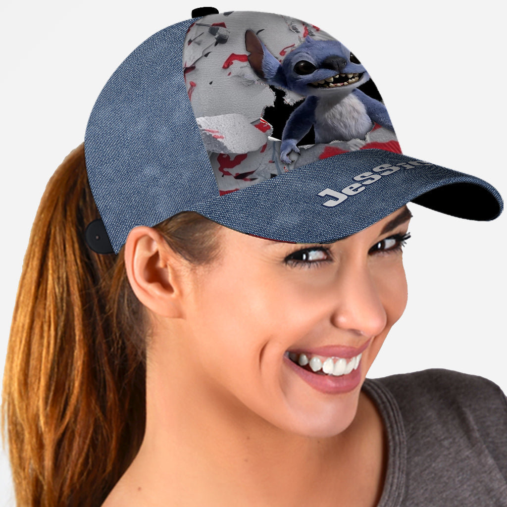 Cute Blue Monster - Personalized Ohana Classic Cap