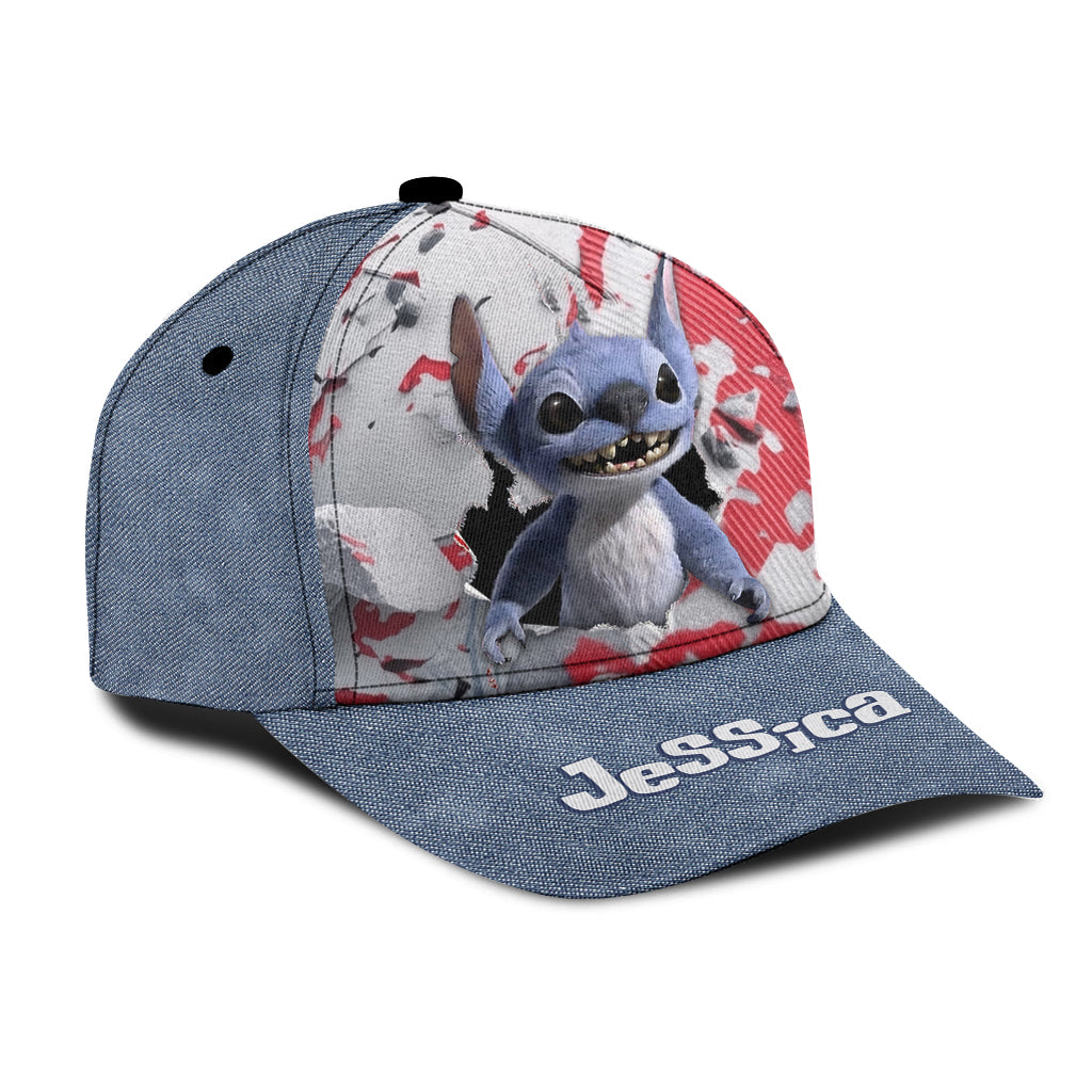 Cute Blue Monster - Personalized Ohana Classic Cap