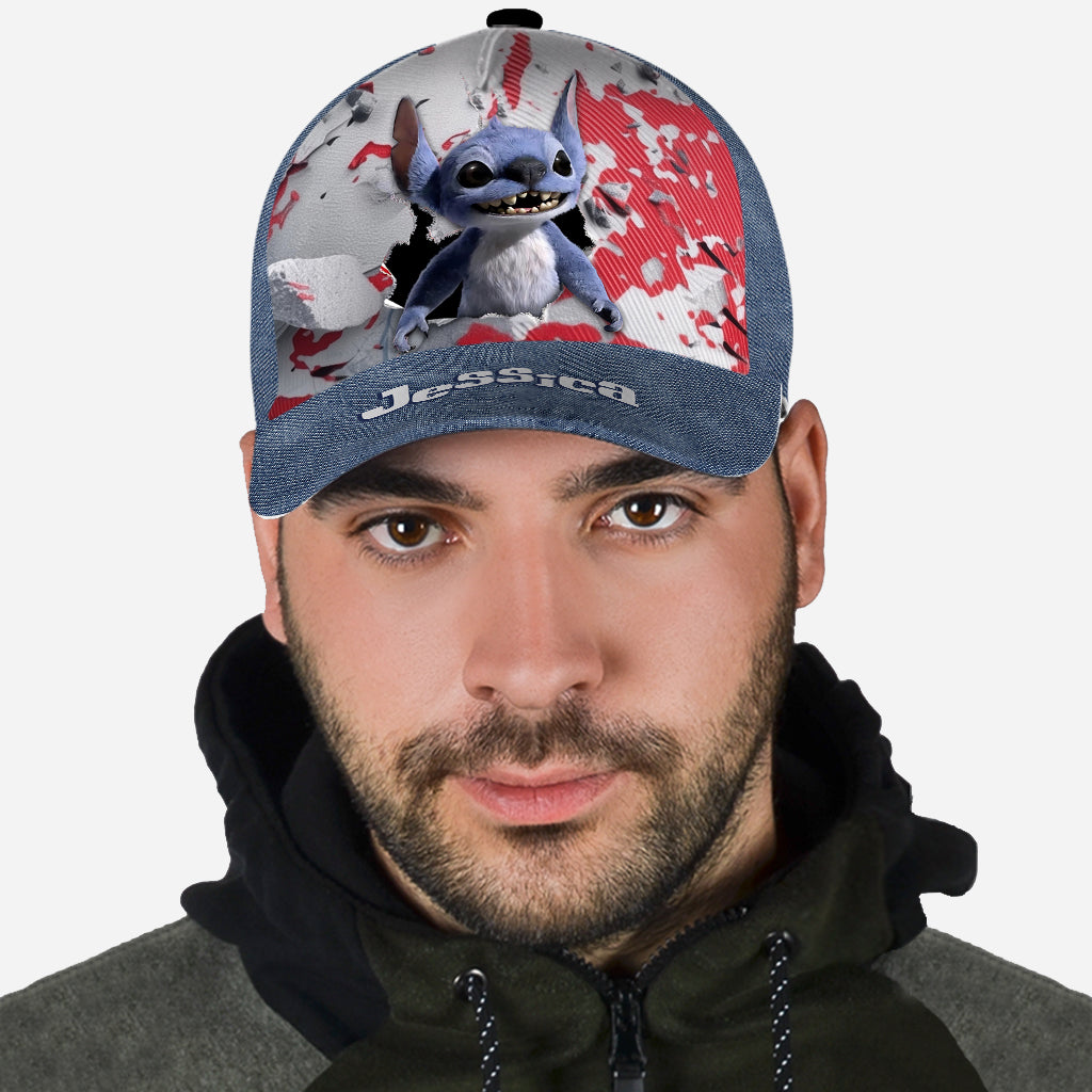 Cute Blue Monster - Personalized Ohana Classic Cap