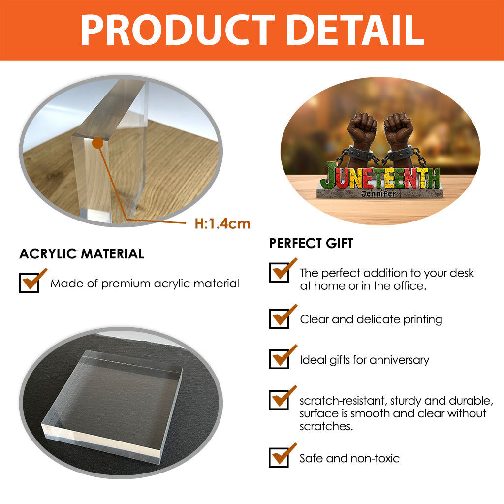 Break Every Chain - Personalized African American Custom Shaped Acrylic Plaque