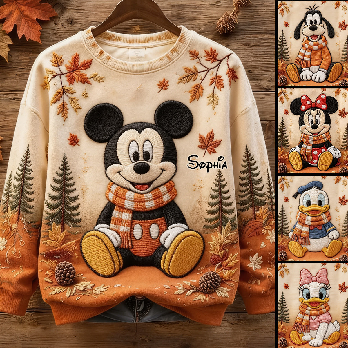 Fall Vibes - Personalized Mouse Ugly Sweater