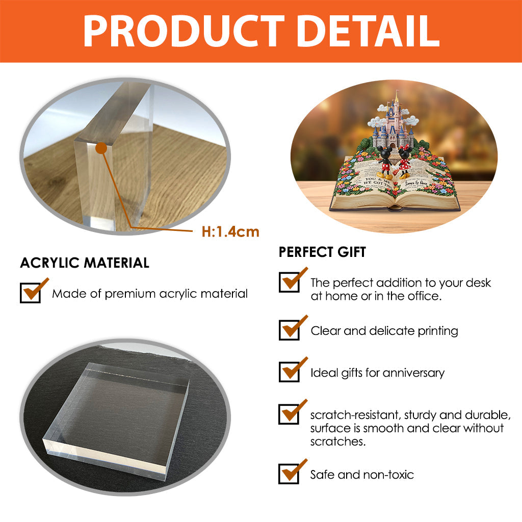 You & Me Mouse Couple - Personalized Mouse Custom Shaped Acrylic Plaque