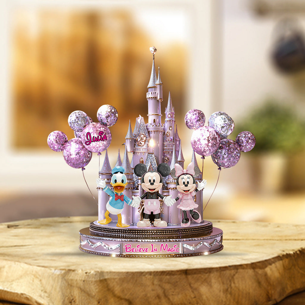 Believe In Magic - Personalized Mouse Custom Shaped Acrylic Plaque