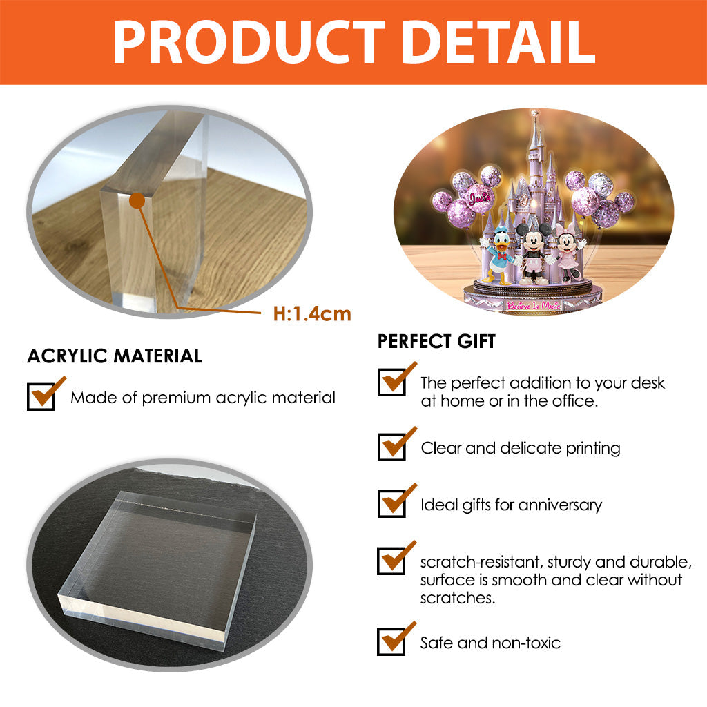 Believe In Magic - Personalized Mouse Custom Shaped Acrylic Plaque