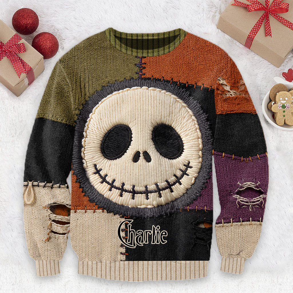 Skeleton - Personalized Nightmare Ugly Sweater
