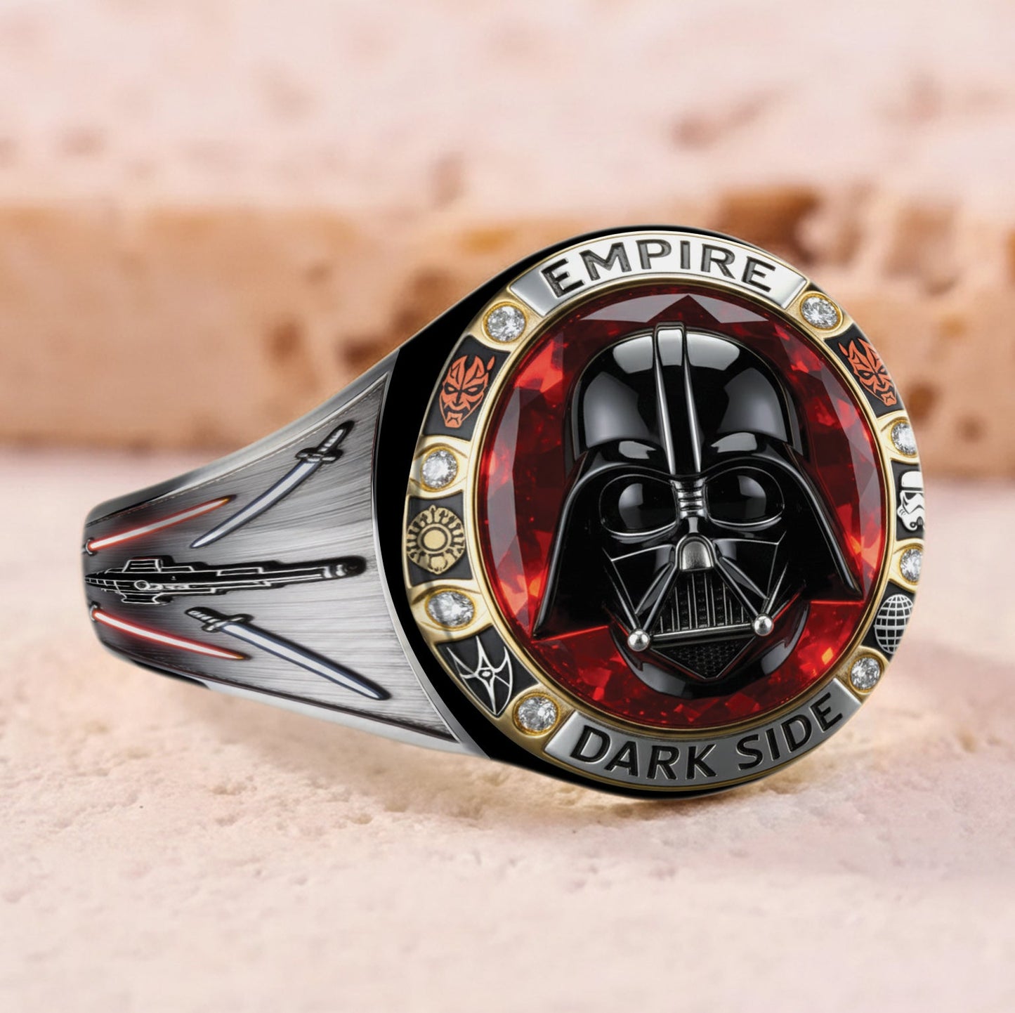 Join The Dark Side - Personalized The Force Signet Ring