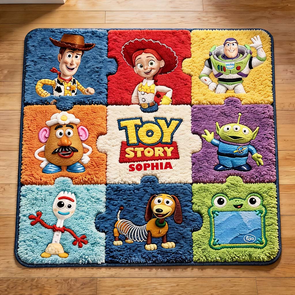 The Story of The Toys, Gift for Fans - Personalized Movie For Kids Non-Slip Tufted Rug