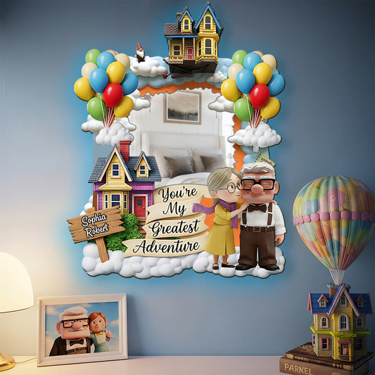 You're My Greatest Adventure - Personalized Mouse Wall Mirror With LED Light