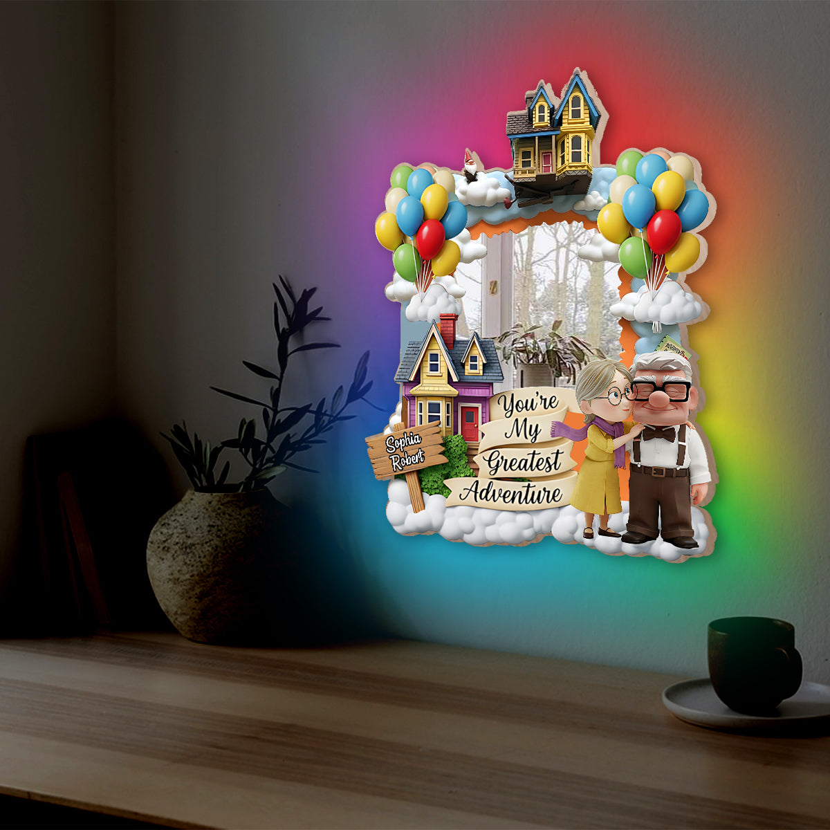 You're My Greatest Adventure - Personalized Mouse Wall Mirror With LED Light