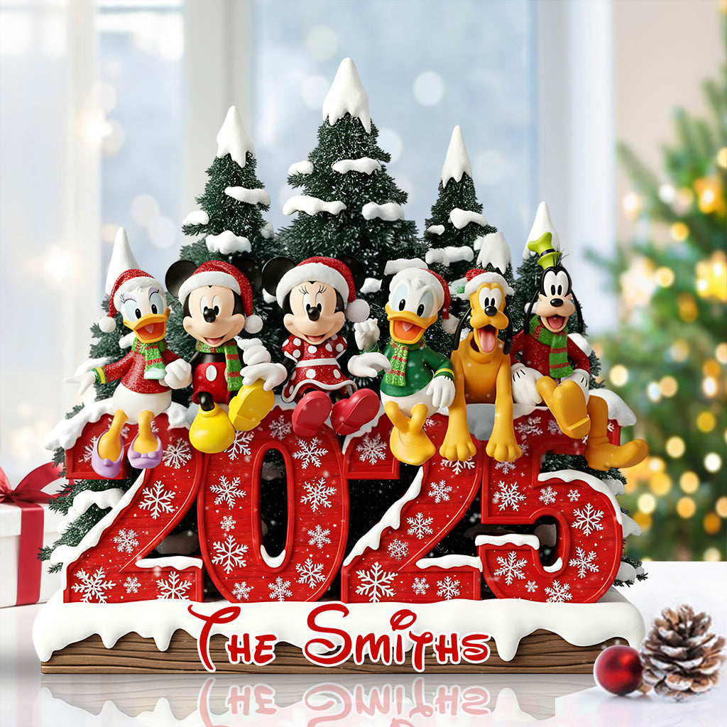 Merry Christmas - Personalized Mouse Custom Shaped Acrylic Plaque