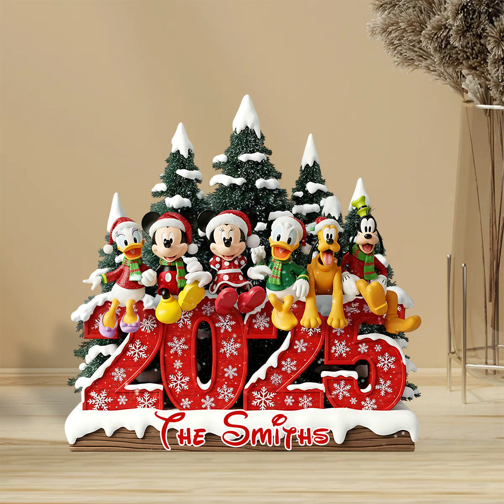 Merry Christmas - Personalized Mouse Custom Shaped Acrylic Plaque