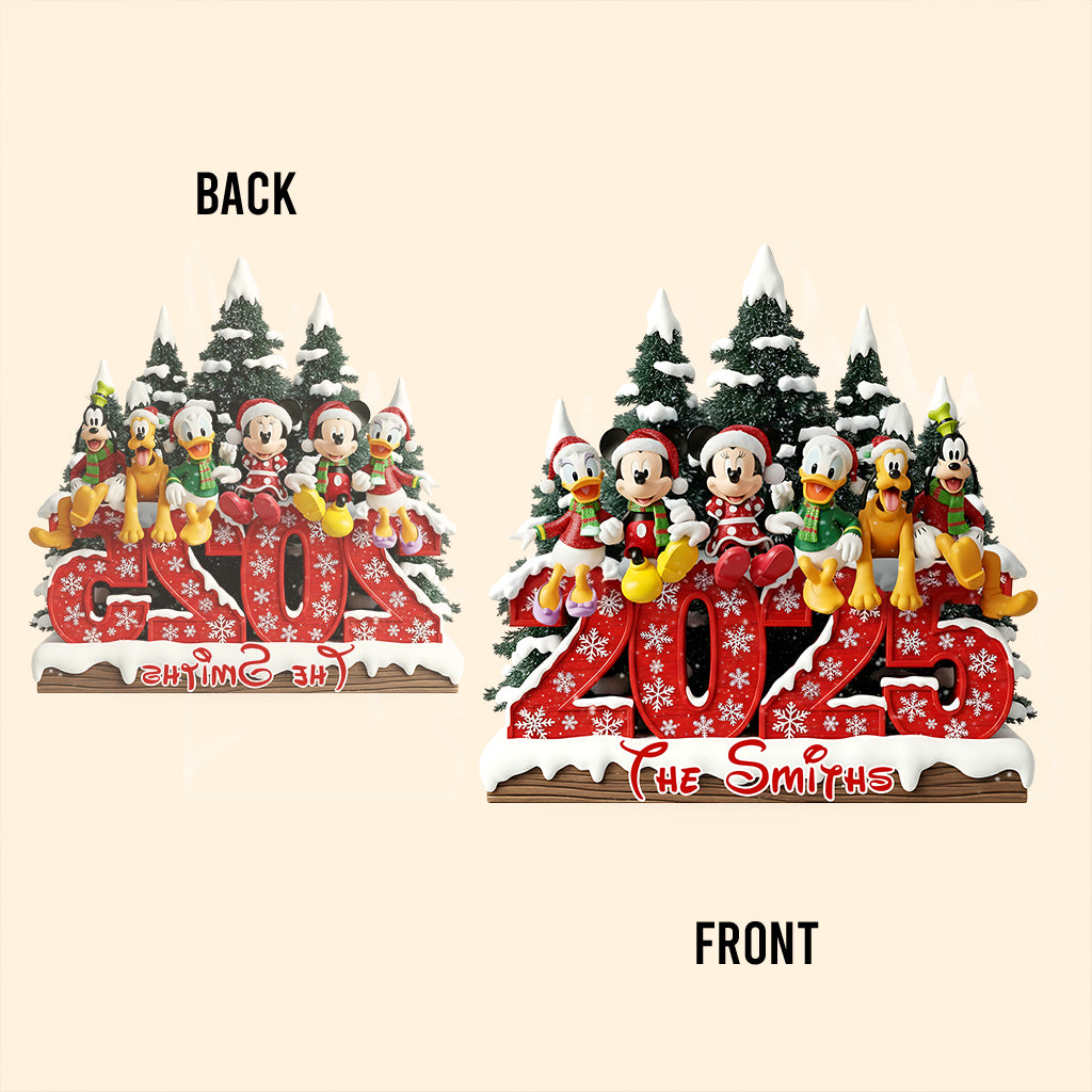 Merry Christmas - Personalized Mouse Custom Shaped Acrylic Plaque