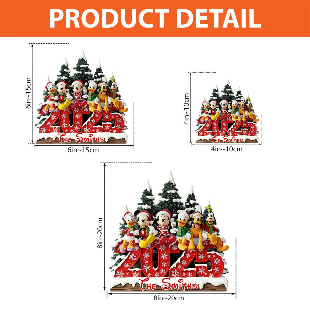 Merry Christmas - Personalized Mouse Custom Shaped Acrylic Plaque