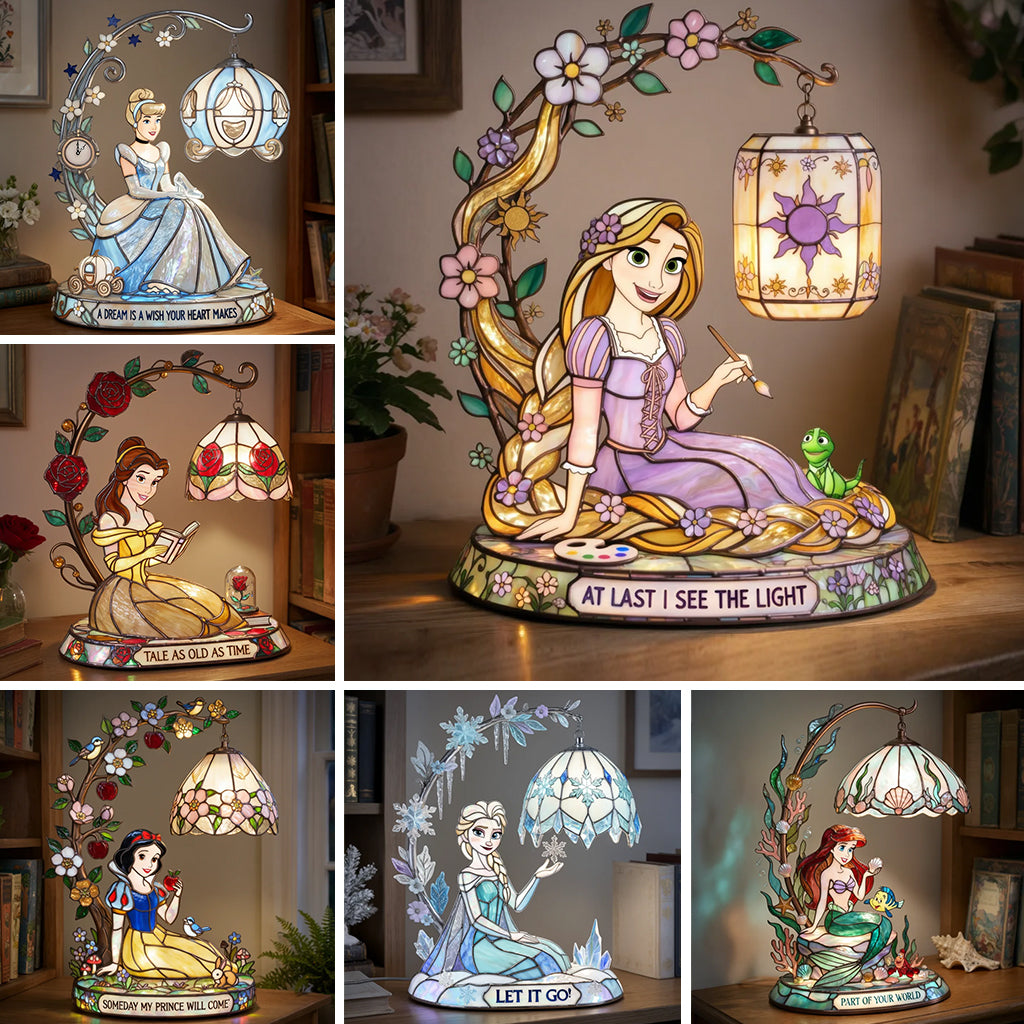 Once Upon A Dream - Personalized Beautiful Princess Bookshelf Lamp