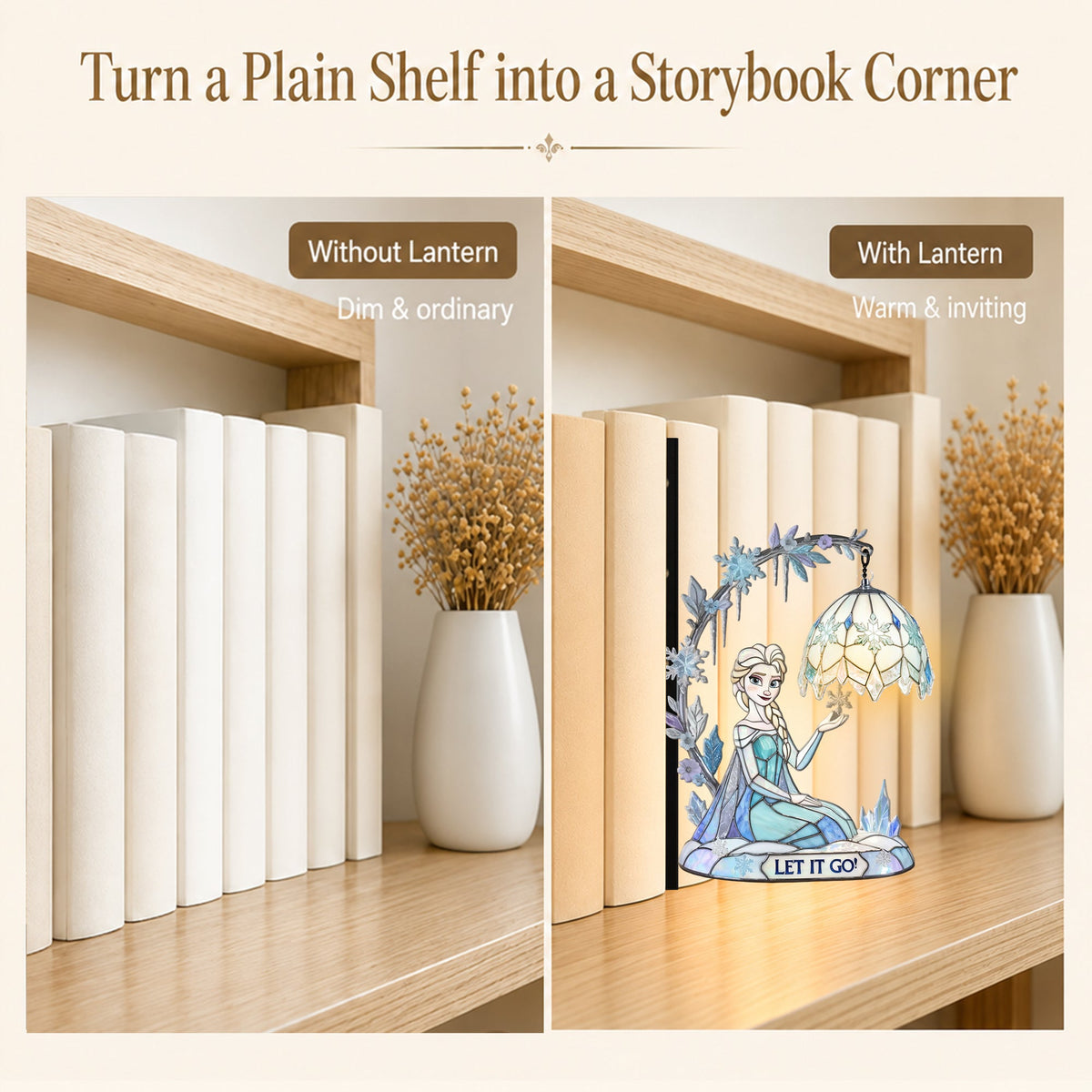 Once Upon A Dream - Personalized Beautiful Princess Bookshelf Lamp