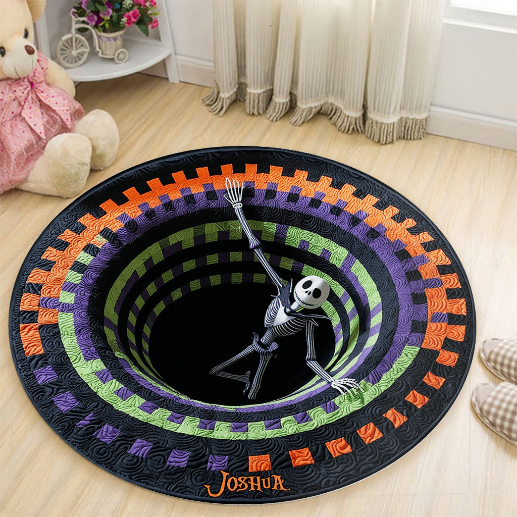 Hello Darkness My Old Friend - Personalized Nightmare Round Rug