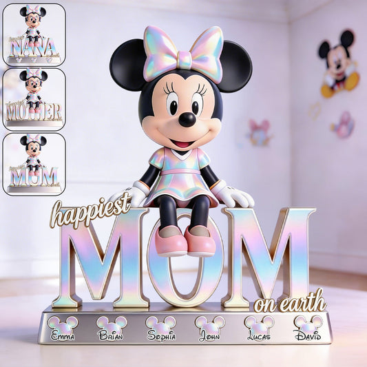 Happiest Mom Nana On Earth Magic - Personalized Mouse Custom Shaped Acrylic Plaque