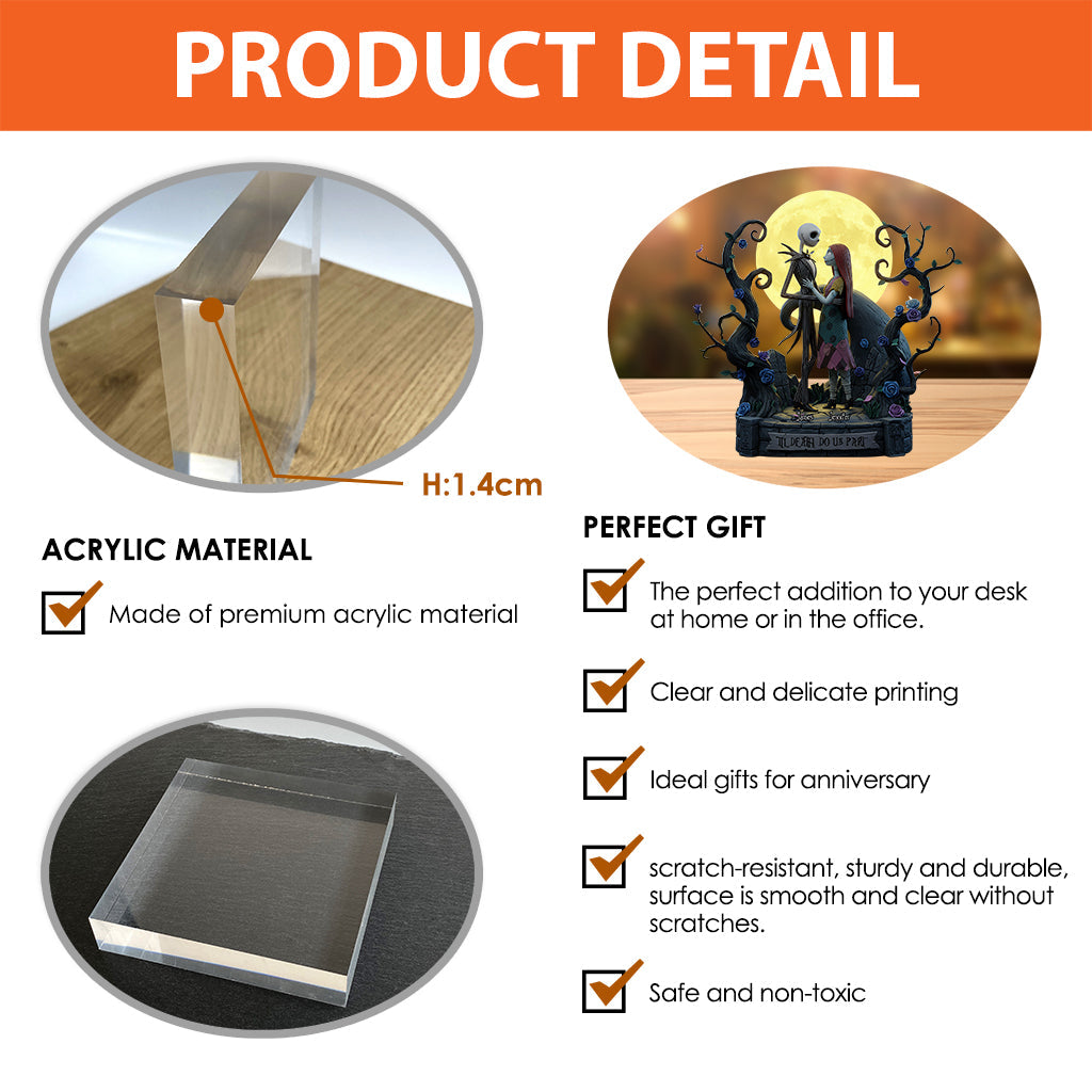 Til Death Do Us Part - Personalized Nightmare Custom Shaped Acrylic Plaque