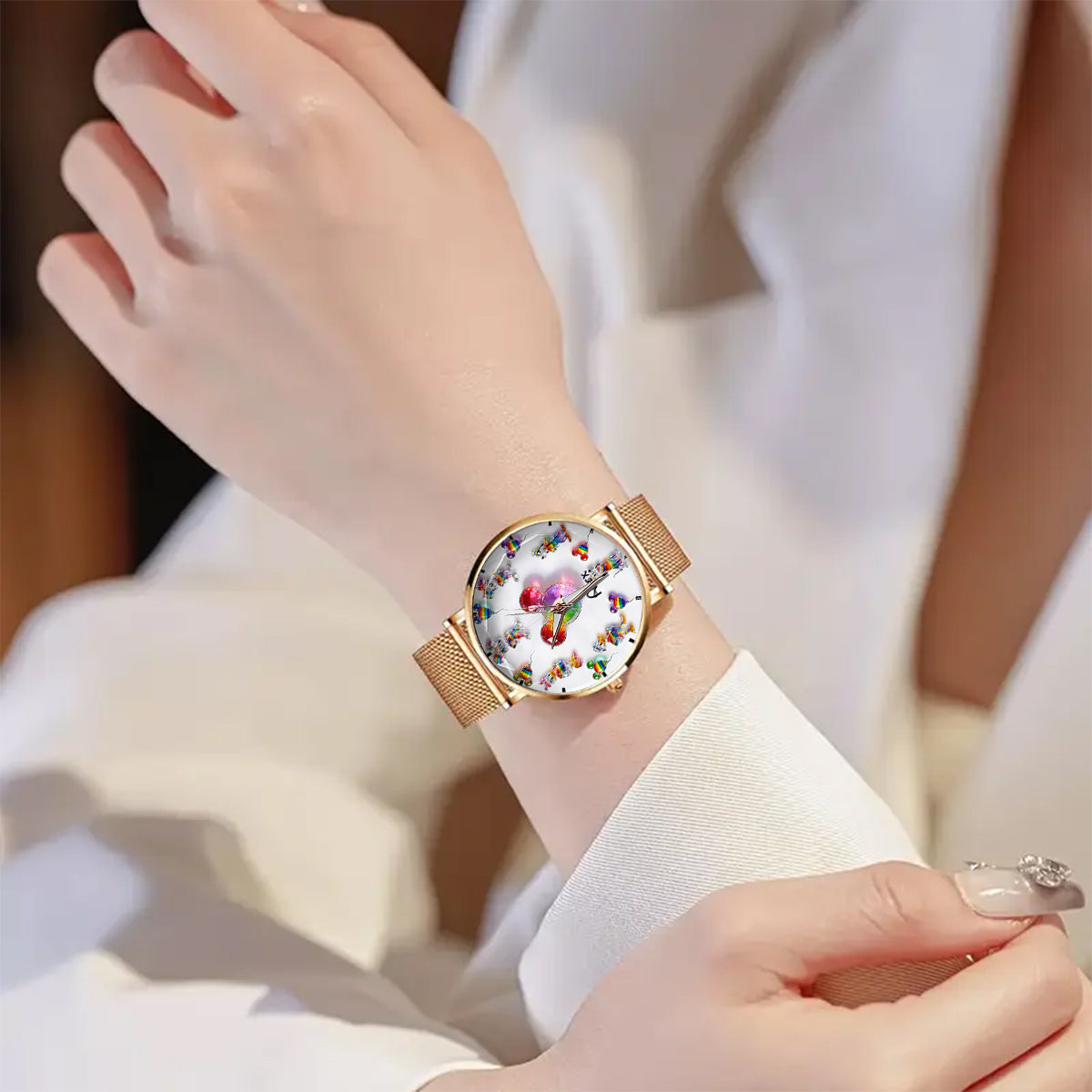 Love Is Love Pride - Personalized LGBT Support Women Hand Watch