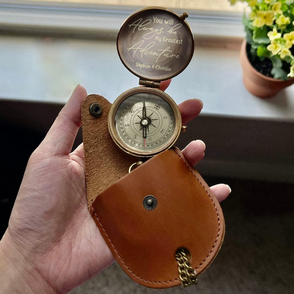 You Are My Greatest Adventure - Personalized Couple Compass