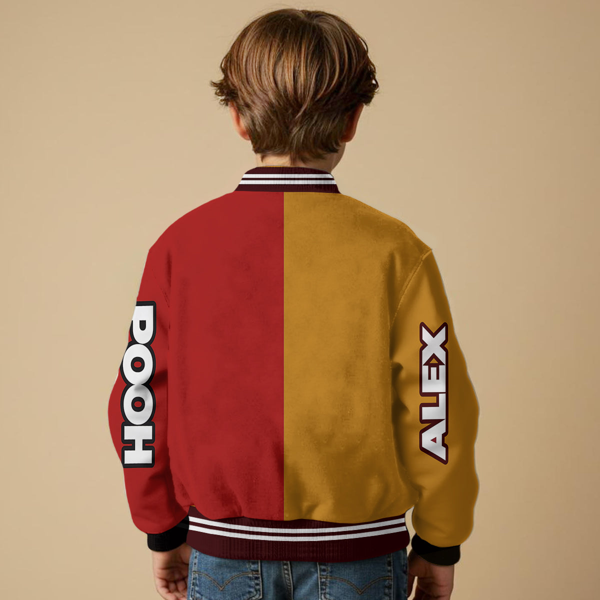 Yellow Bear Buddy - Personalized Yellow Bear Varsity Jacket