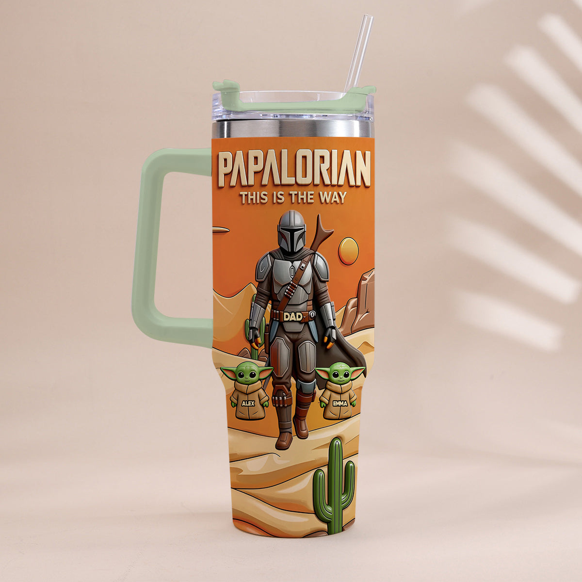Galaxy Father’s Day - Personalized The Force Tumbler With Handle
