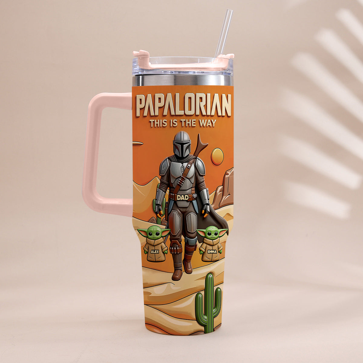 Galaxy Father’s Day - Personalized The Force Tumbler With Handle