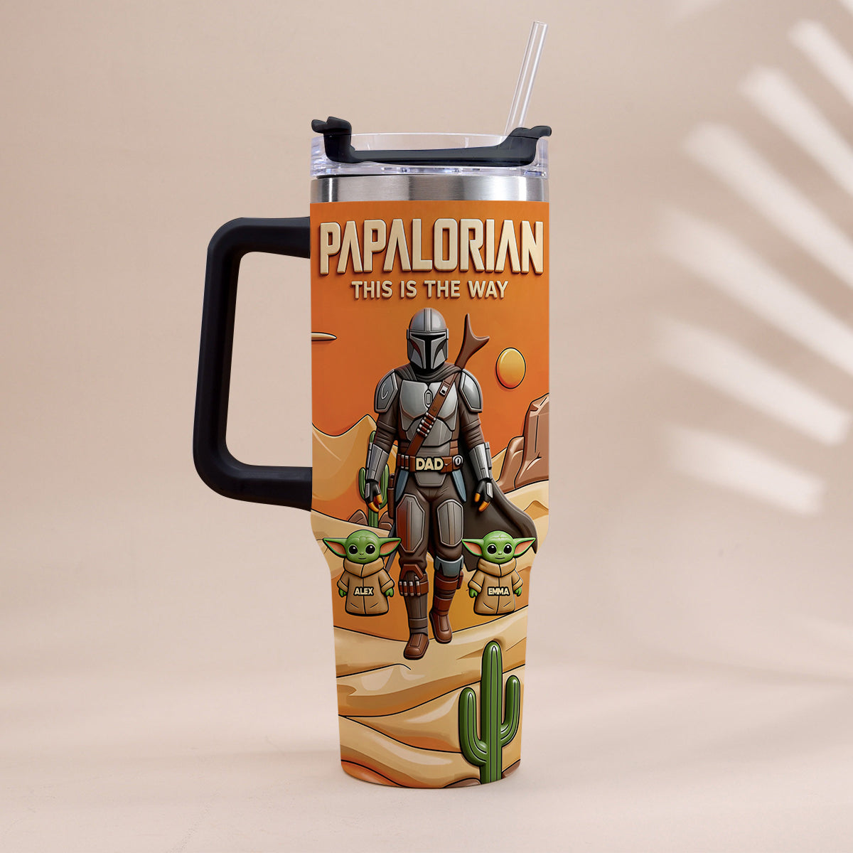 Galaxy Father’s Day - Personalized The Force Tumbler With Handle