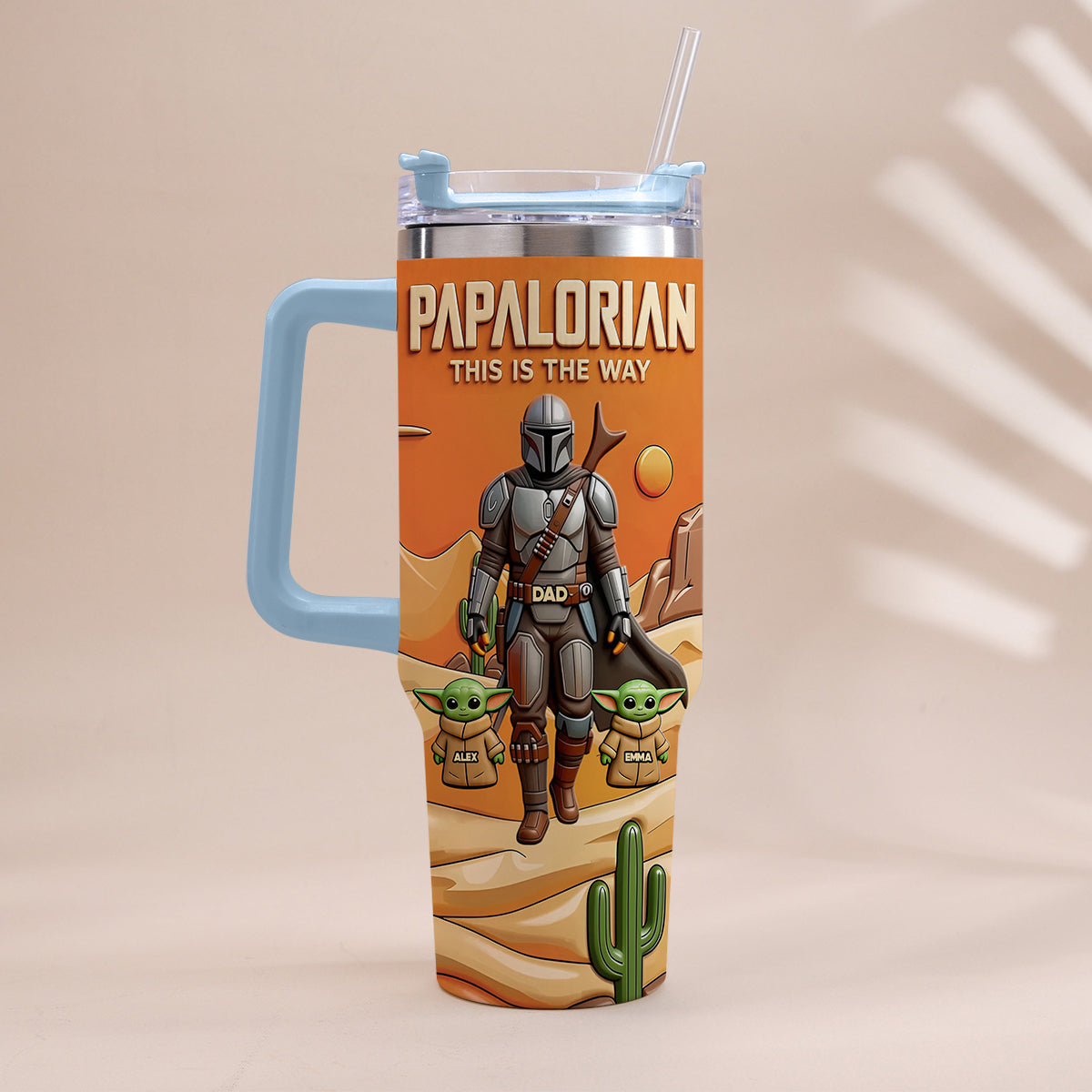 Galaxy Father’s Day - Personalized The Force Tumbler With Handle