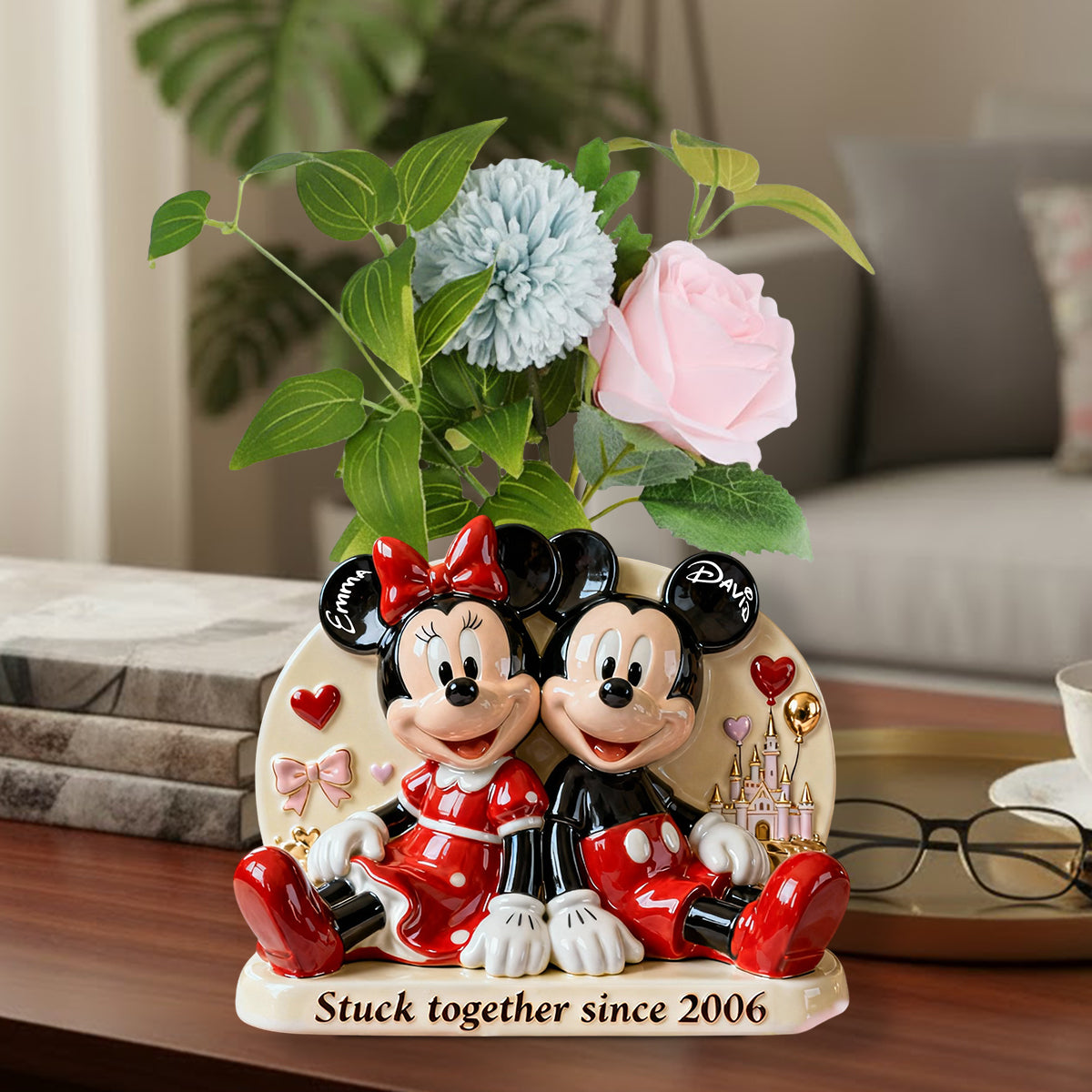 Stick Together - Personalized Mouse Custom Shape Acrylic Flower Vase