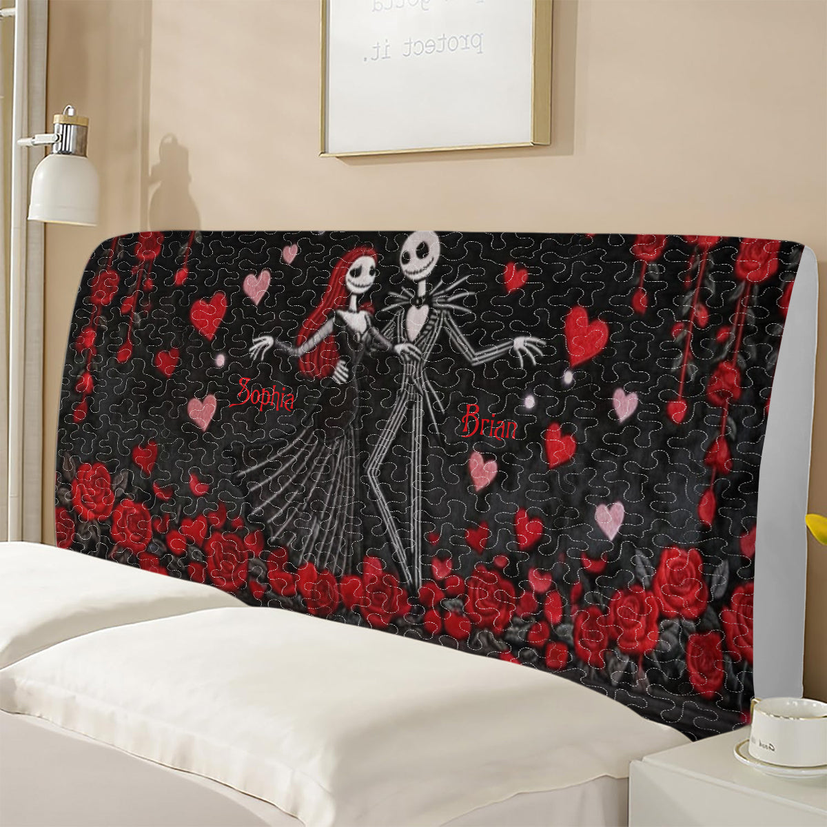 Till Death Do Us Part - Personalized Nightmare Headboard Slipcover