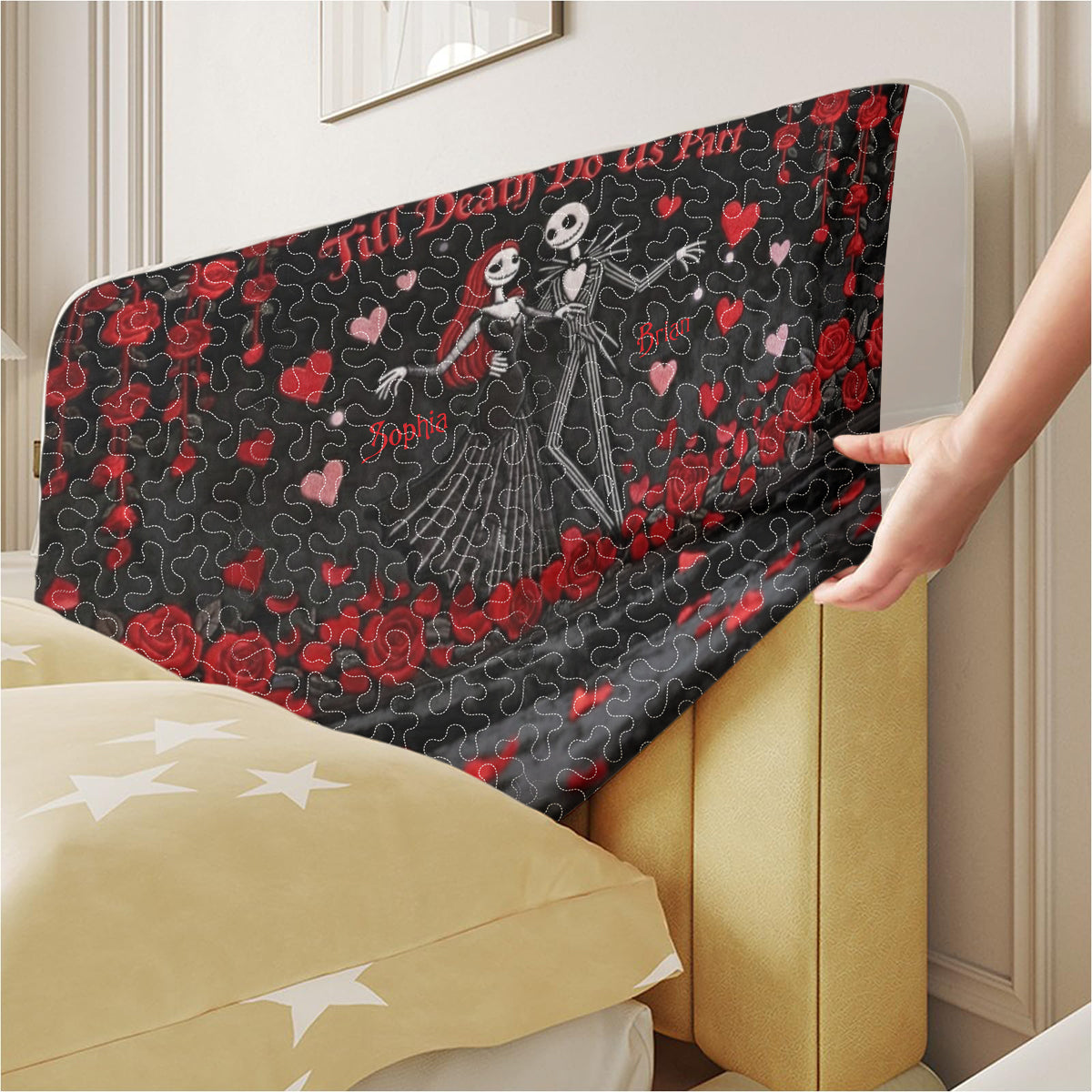 Till Death Do Us Part - Personalized Nightmare Headboard Slipcover