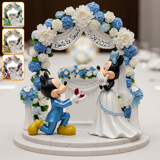 Celebrate Our Happily Ever After - Personalized Mouse Custom Shaped Acrylic Plaque