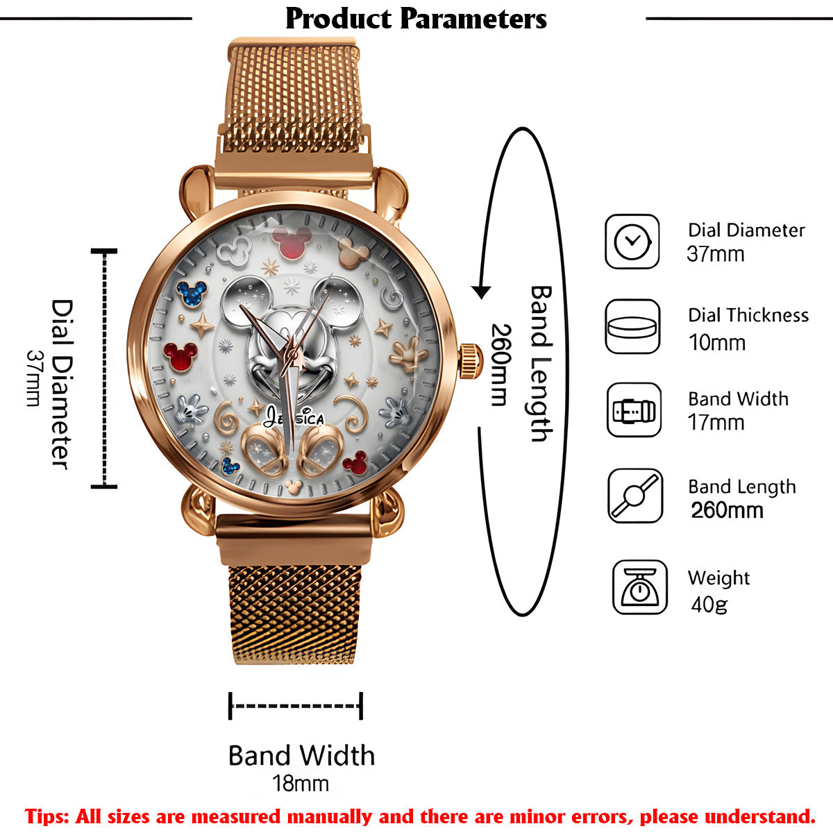 Magical Moments - Personalized Mouse Women Hand Watch