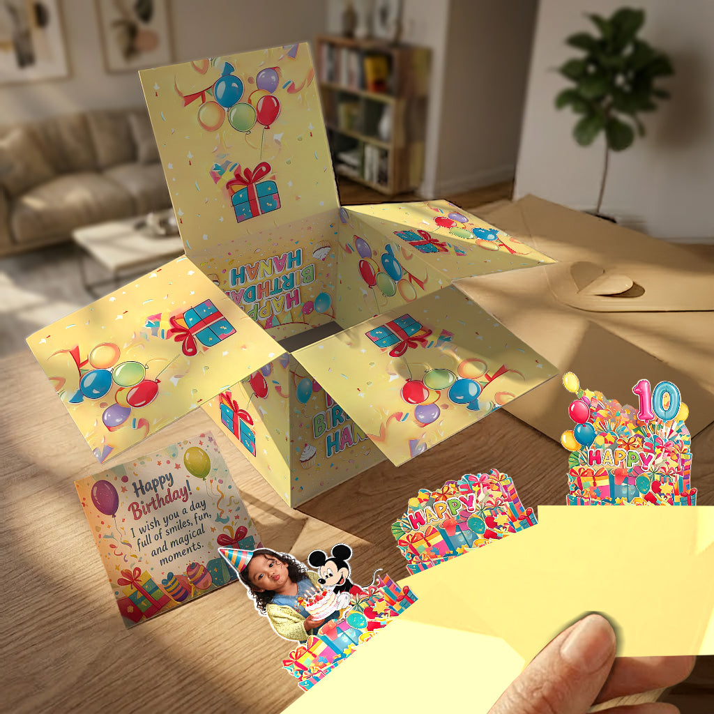 Custom Any Photo - Personalized Mouse Pop Up Box Card