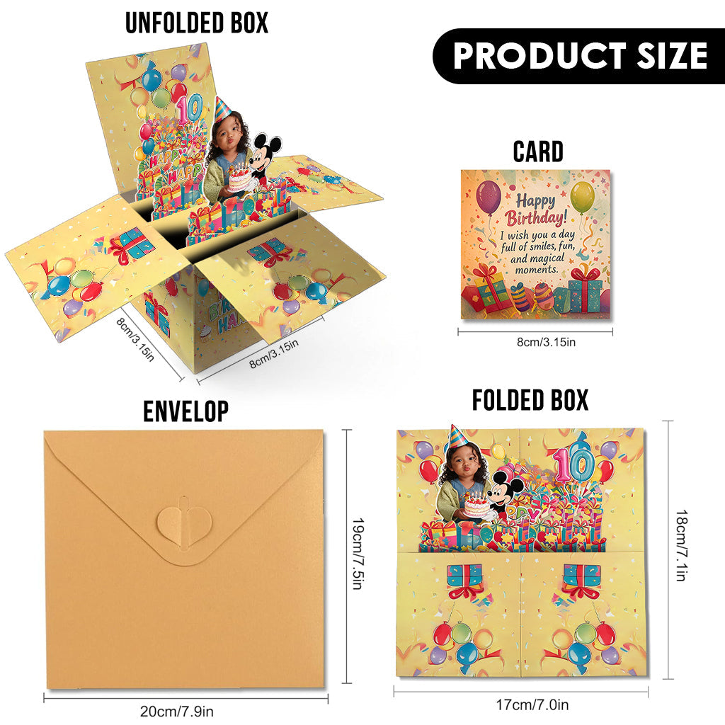 Custom Any Photo - Personalized Mouse Pop Up Box Card