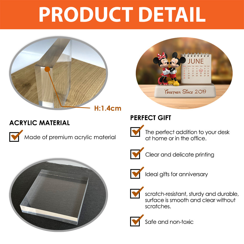 Together Since - Personalized Mouse Custom Shaped Acrylic Plaque