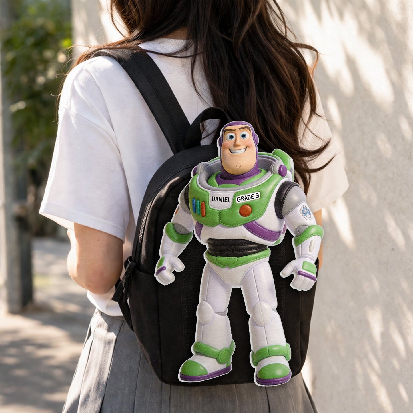 Toy Friendship - Personalized Movie For Kids Changeable Leather Patch Backpack