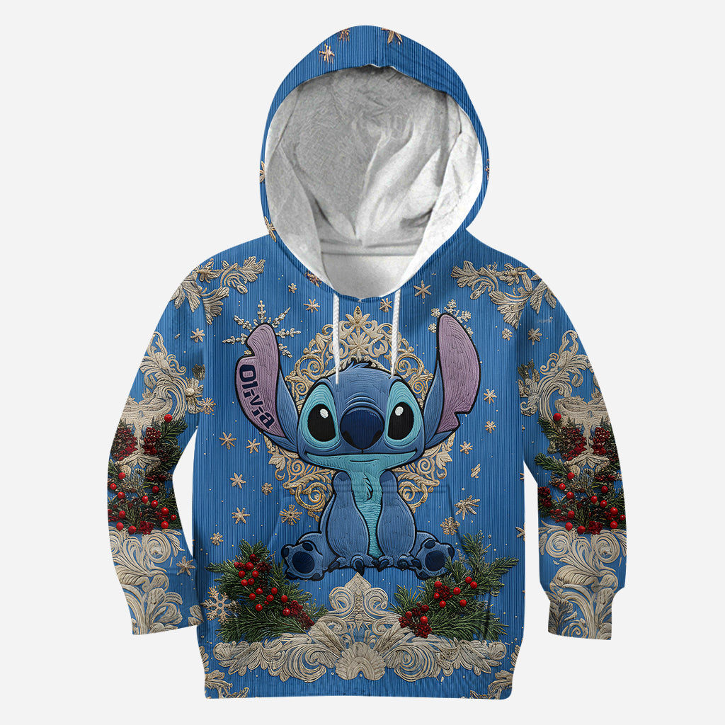 Festive Alien Knit - Personalized Ohana Hoodie and Leggings