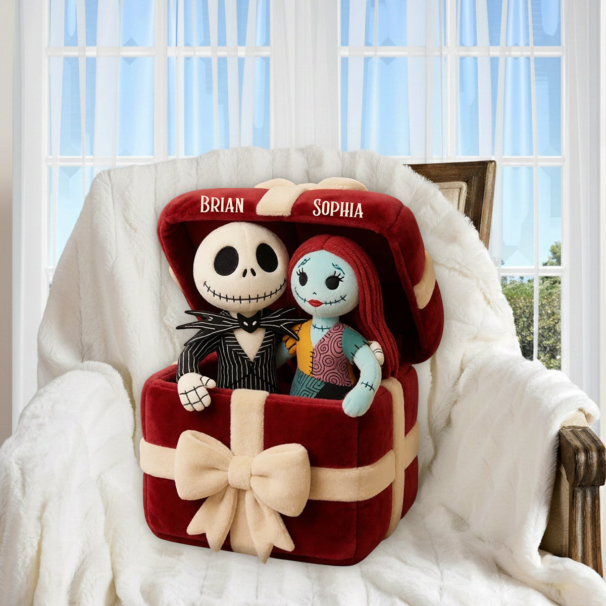 Nightmare Couple - Personalized Nightmare Premium Faux Fur Pillow