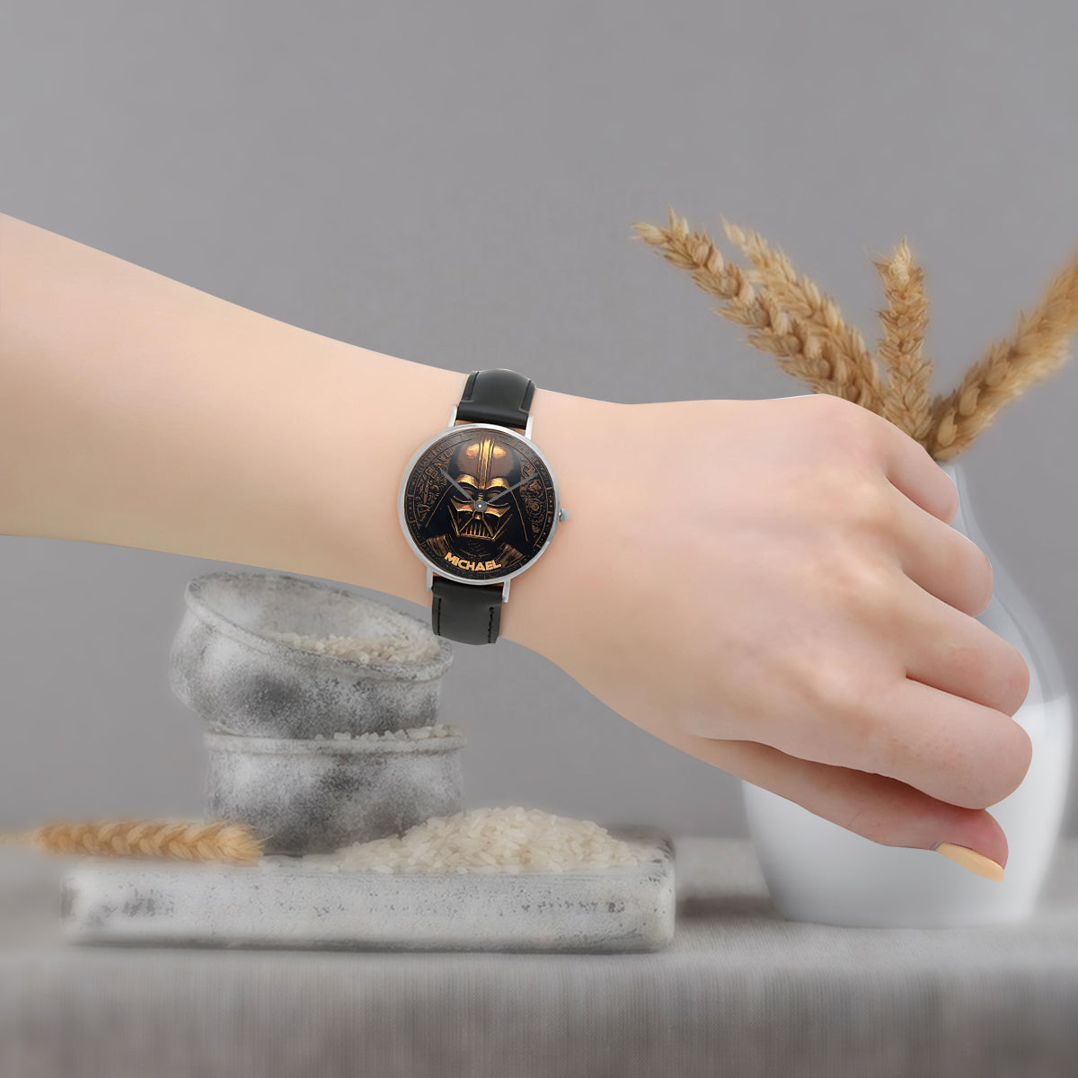 Hello Darkness - Personalized The Force Hand Watch