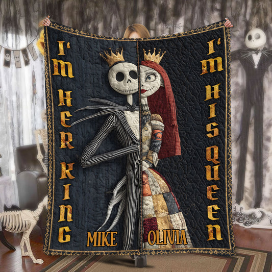 Her King His Queen - Personalized Nightmare Blanket