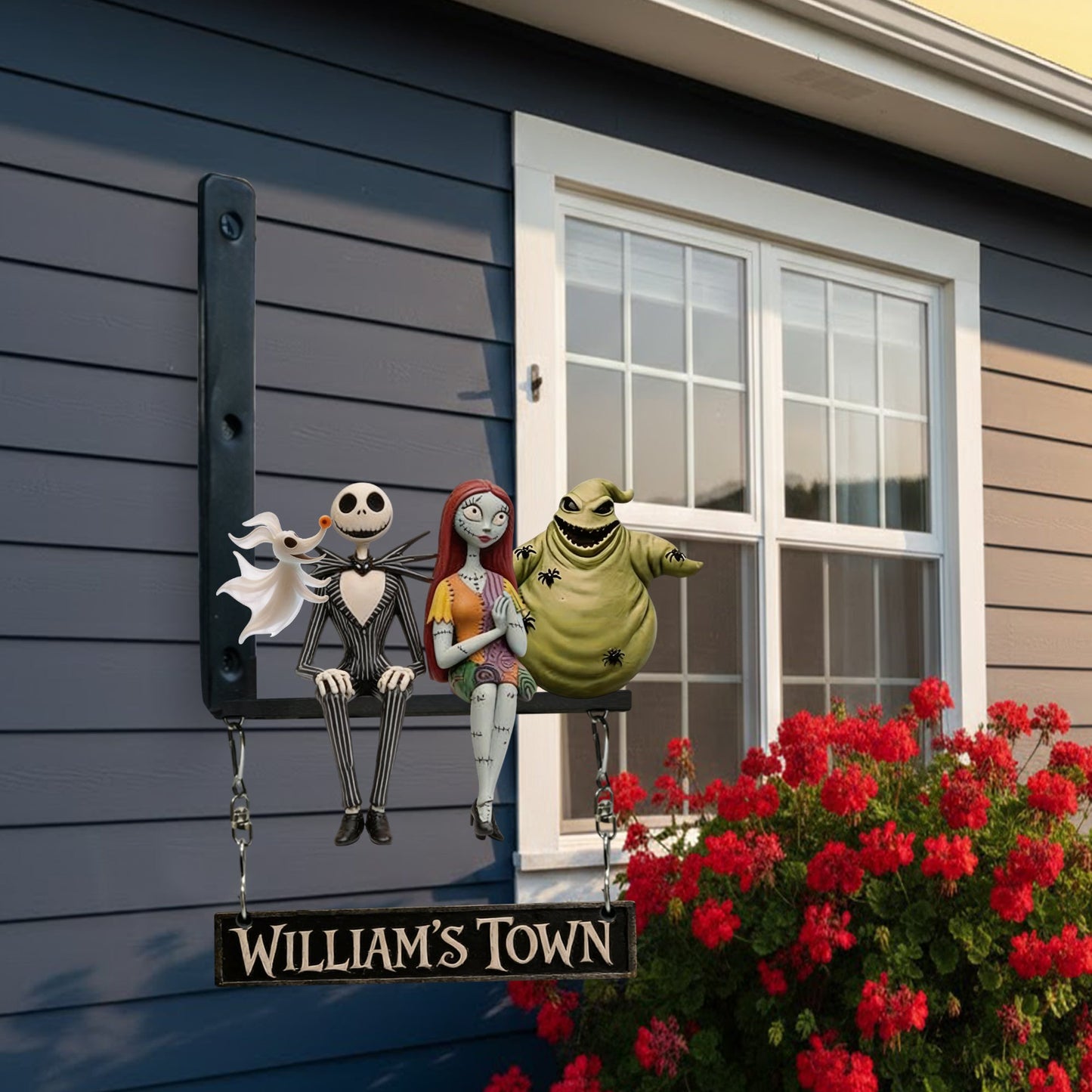 Welcome To Our House - Personalized Nightmare Wooden Wall Mount Sign