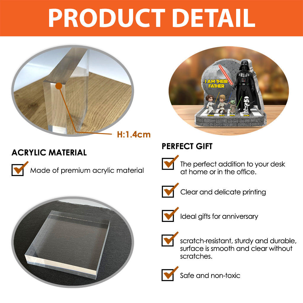 I'm Their Father - Personalized The Force Custom Shaped Acrylic Plaque